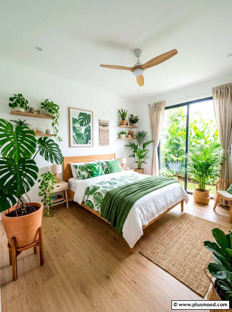 Tropical Houseplants - 25 best summer bedroom ideas