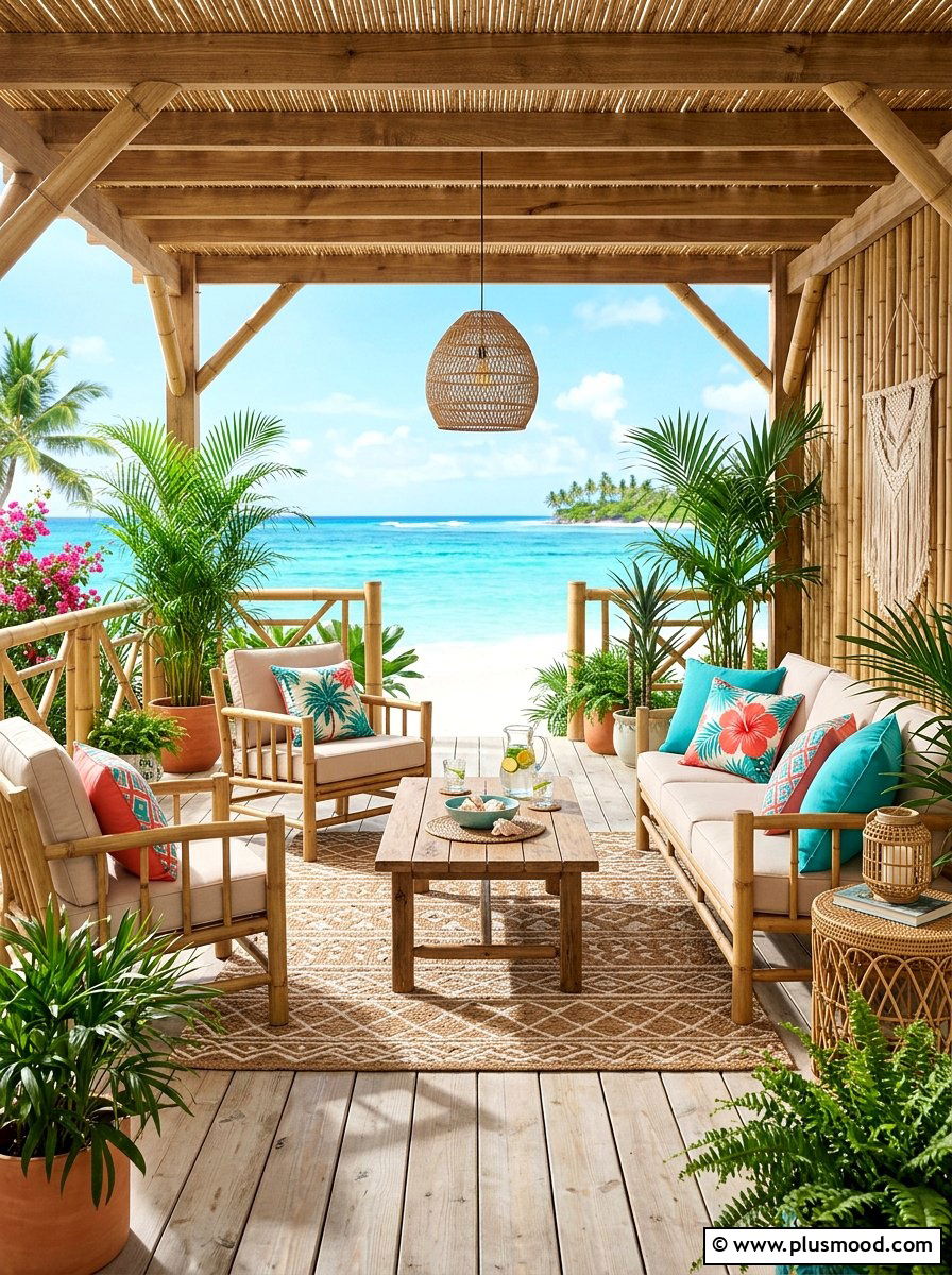 Tropical Island Vibe - 25 simple summer patio ideas