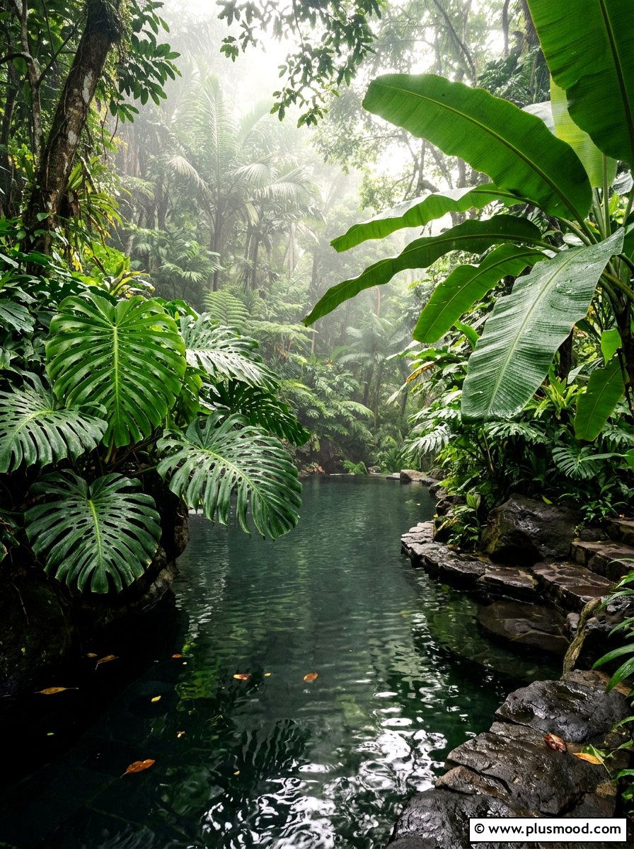 Tropical Jungle Pool Vibe - 25 pool landscaping ideas for Florida homes