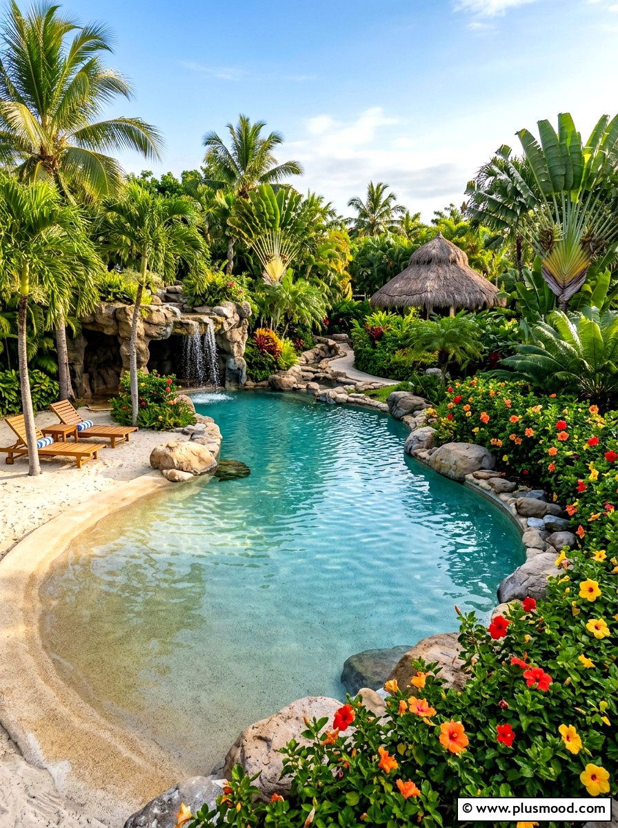 Tropical Lagoon Pool - 25 summer pool ideas
