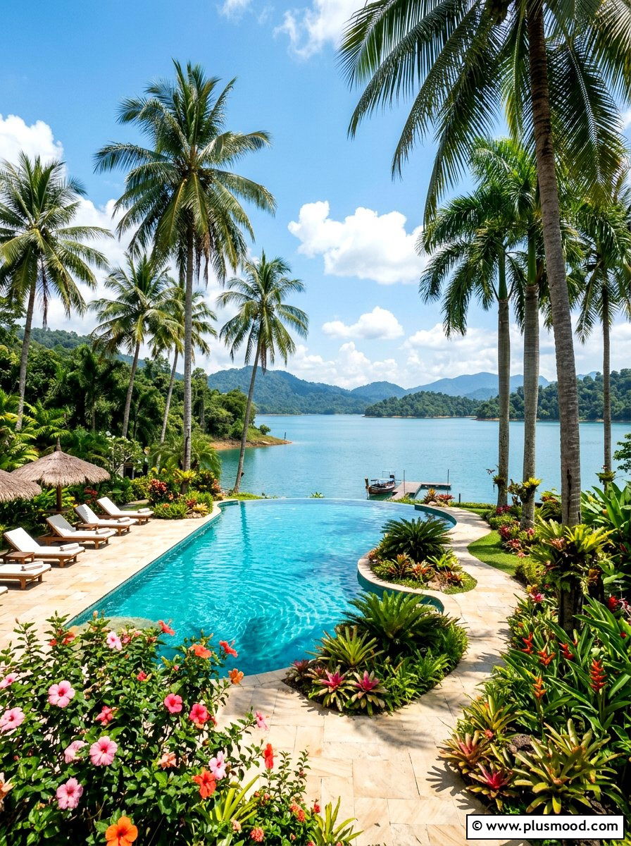 Tropical Lakefront Pool Landscaping - 25 pool landscaping ideas for lakefront homes