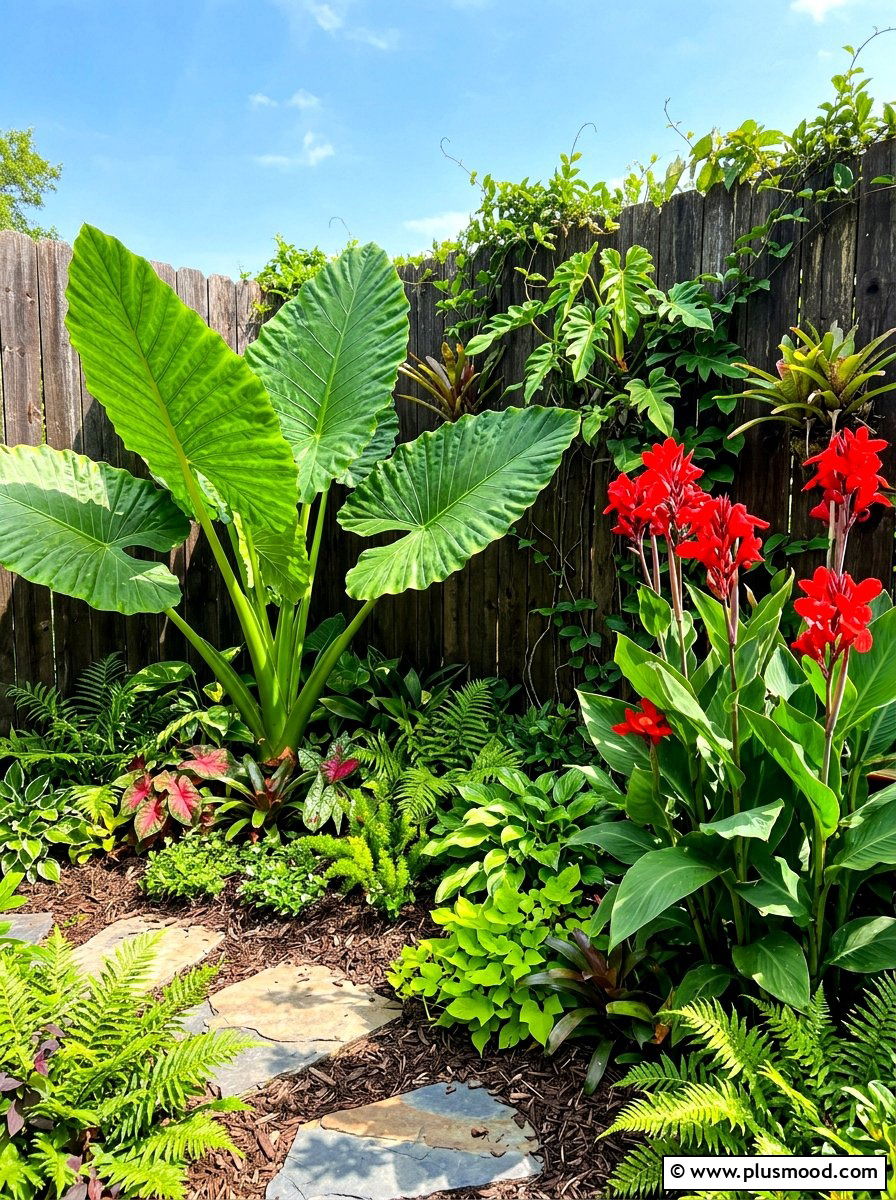Tropical Leaf Garden - 25 simple summer garden ideas