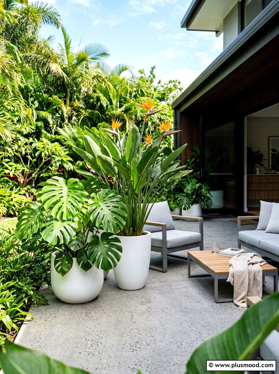 Tropical Leaf Plants - 25 budget summer patio decor ideas