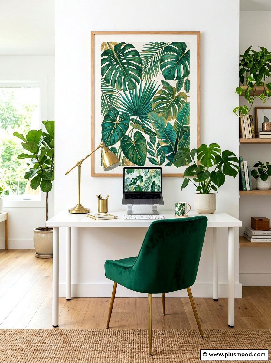 Tropical Leaf Print - 25 easy summer home decor ideas