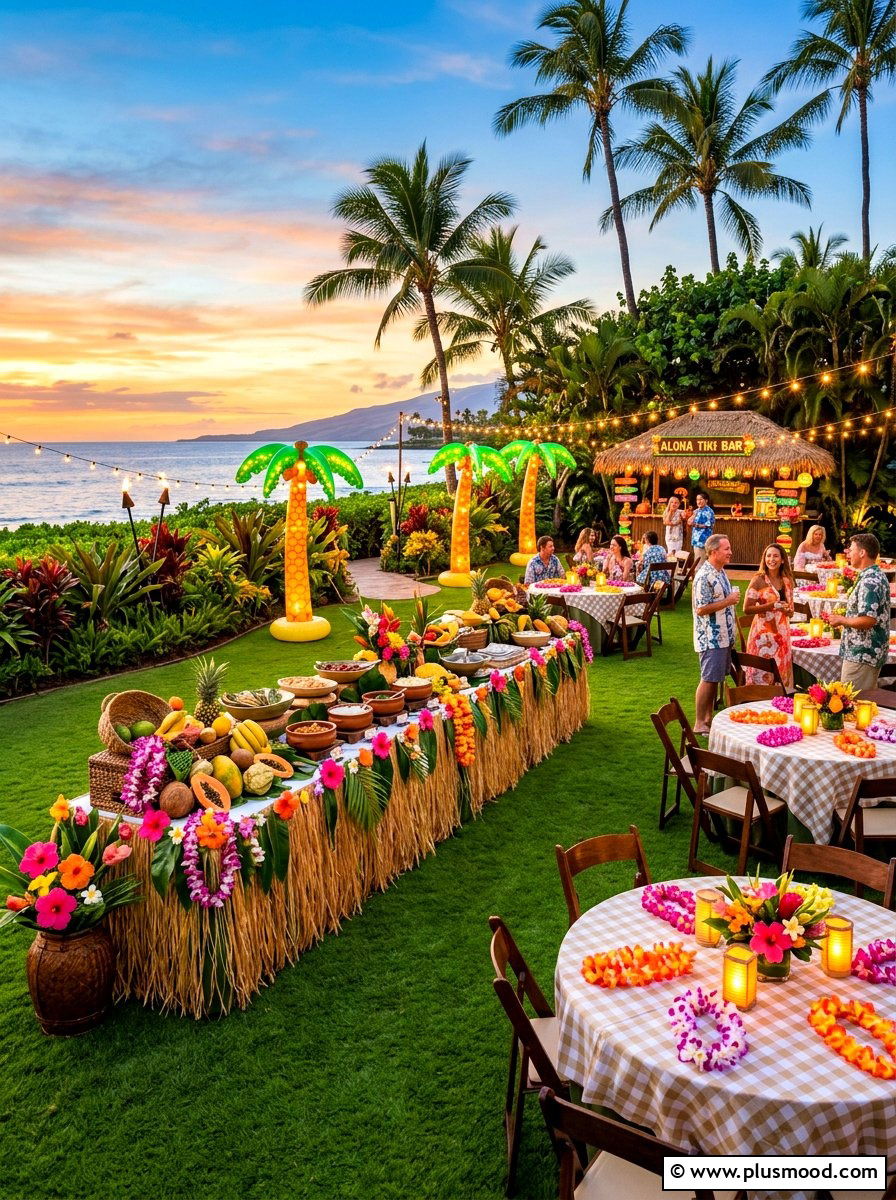 Tropical Luau Party - 25 summer kid friendly outdoor party ideas