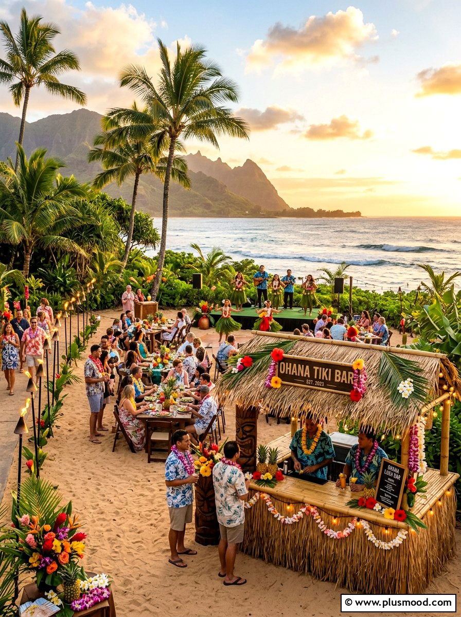Tropical Luau Party - 25 summer family gathering ideas outdoors