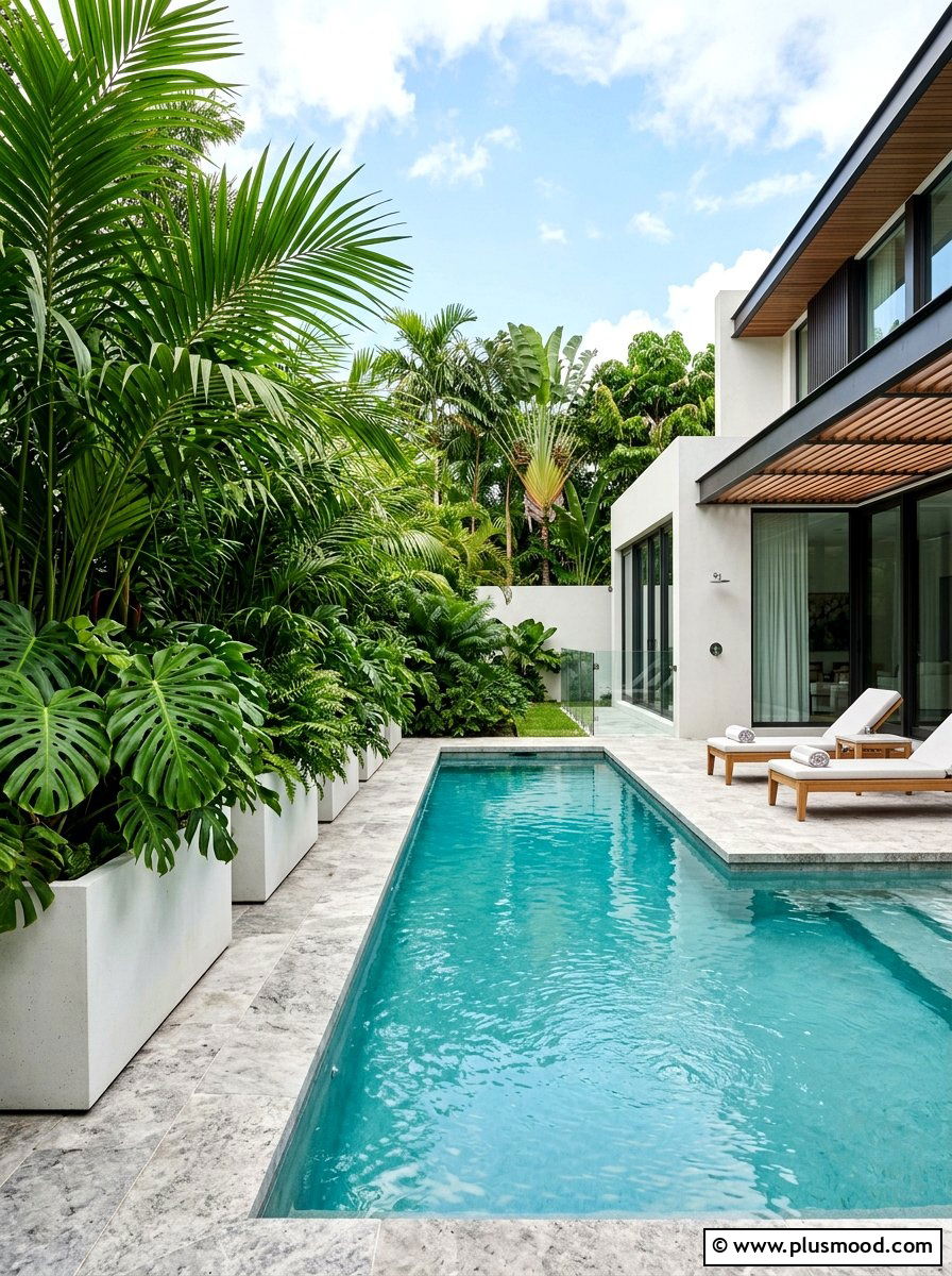 Tropical Modern Landscaping - 25 pool landscaping ideas modern style