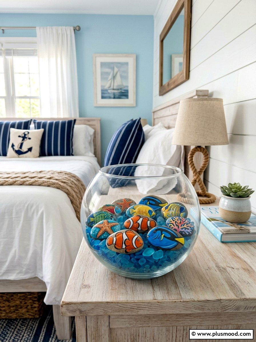 Tropical Ocean Fish Painted Rock Collection - 25 painted rock ideas for kids birthday gifts