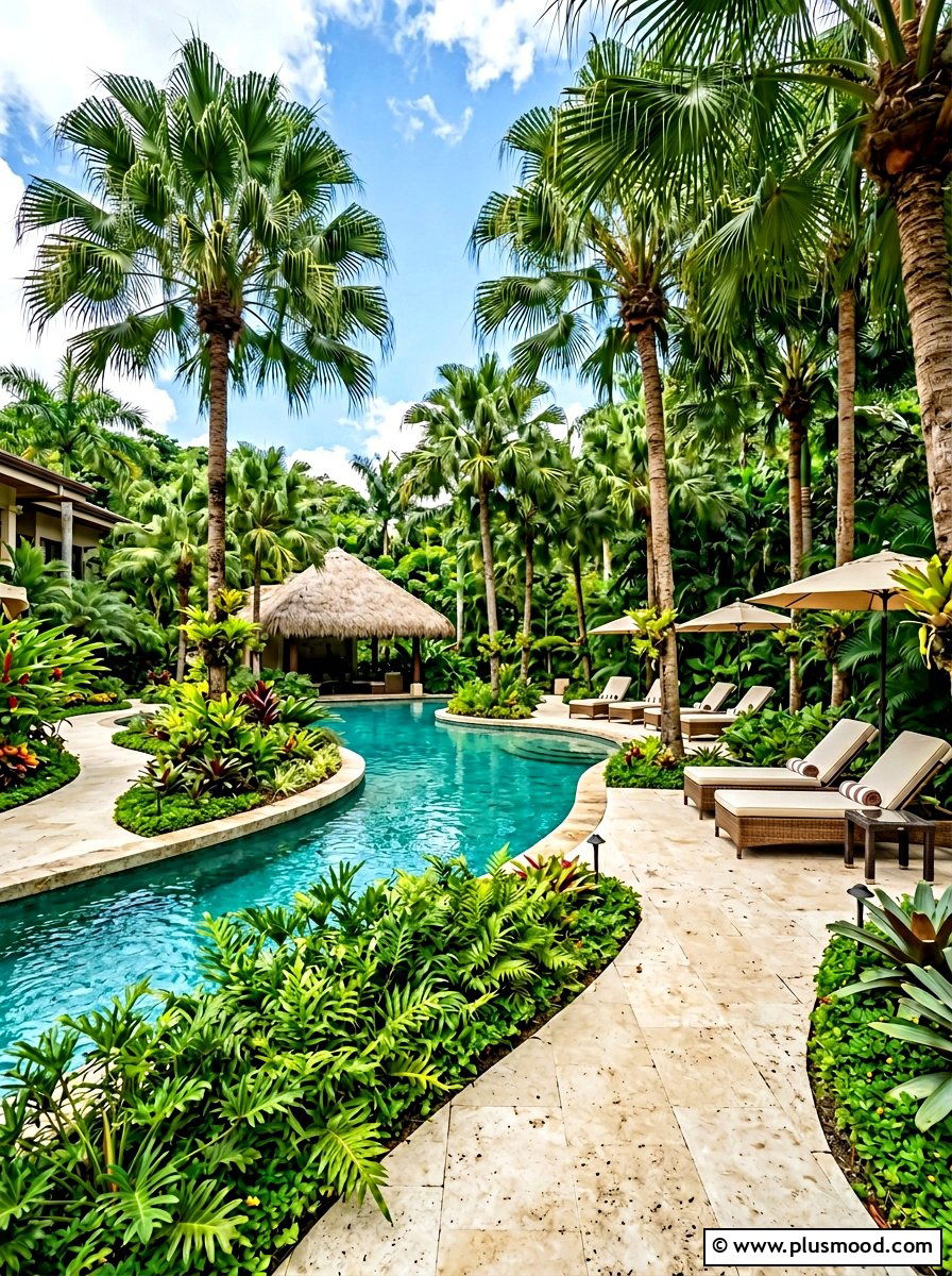 Tropical Palm Tree Landscaping - 25 pool landscaping ideas for hot climates