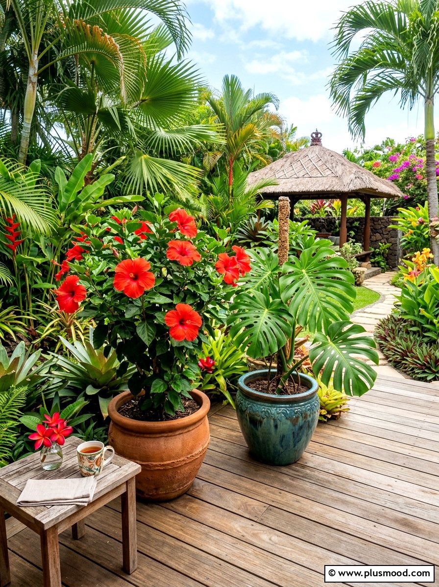 Tropical Patio Plants - 25 summer entertaining patio ideas