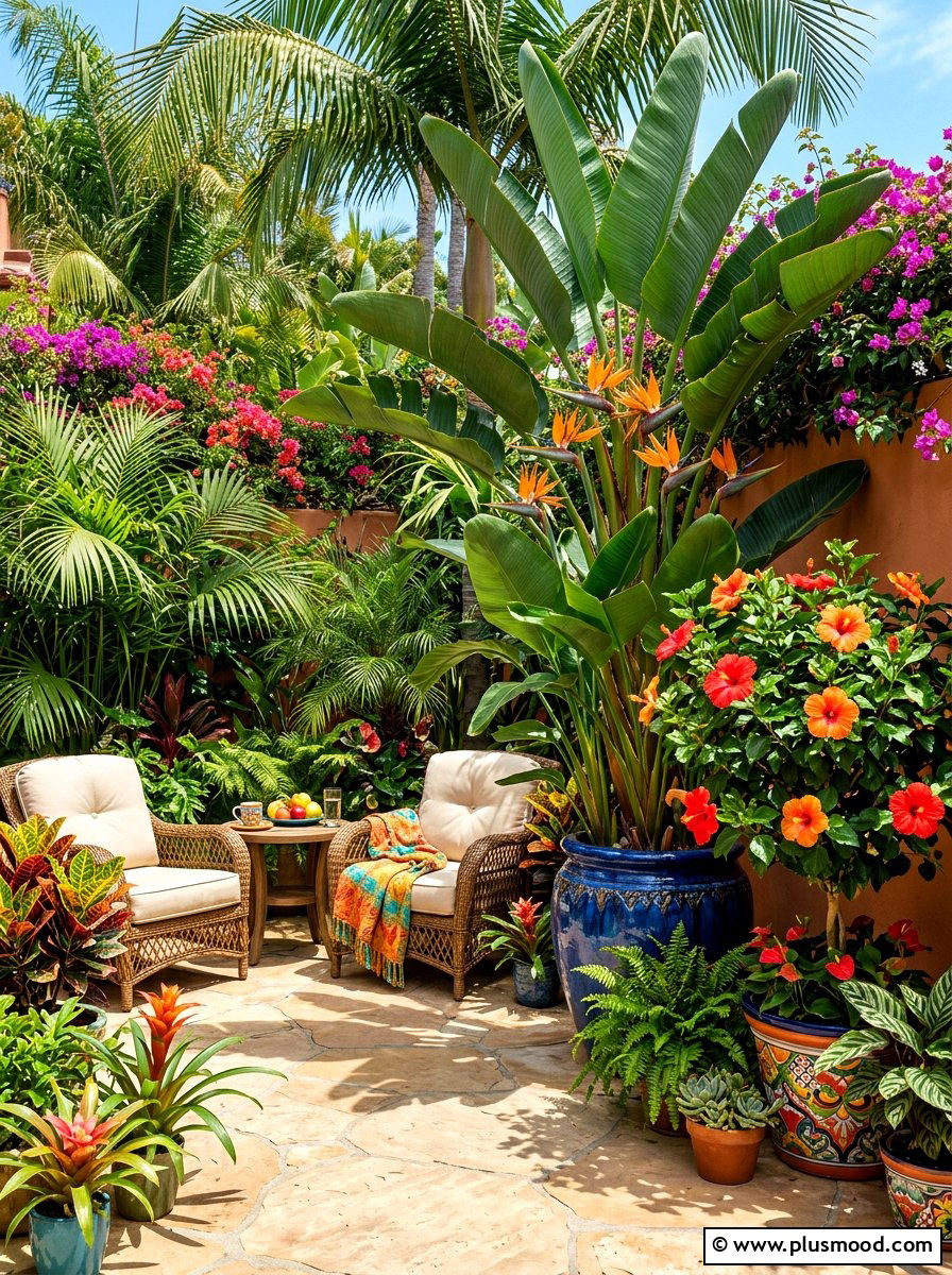 Tropical Patio Plants - 25 summer small patio ideas
