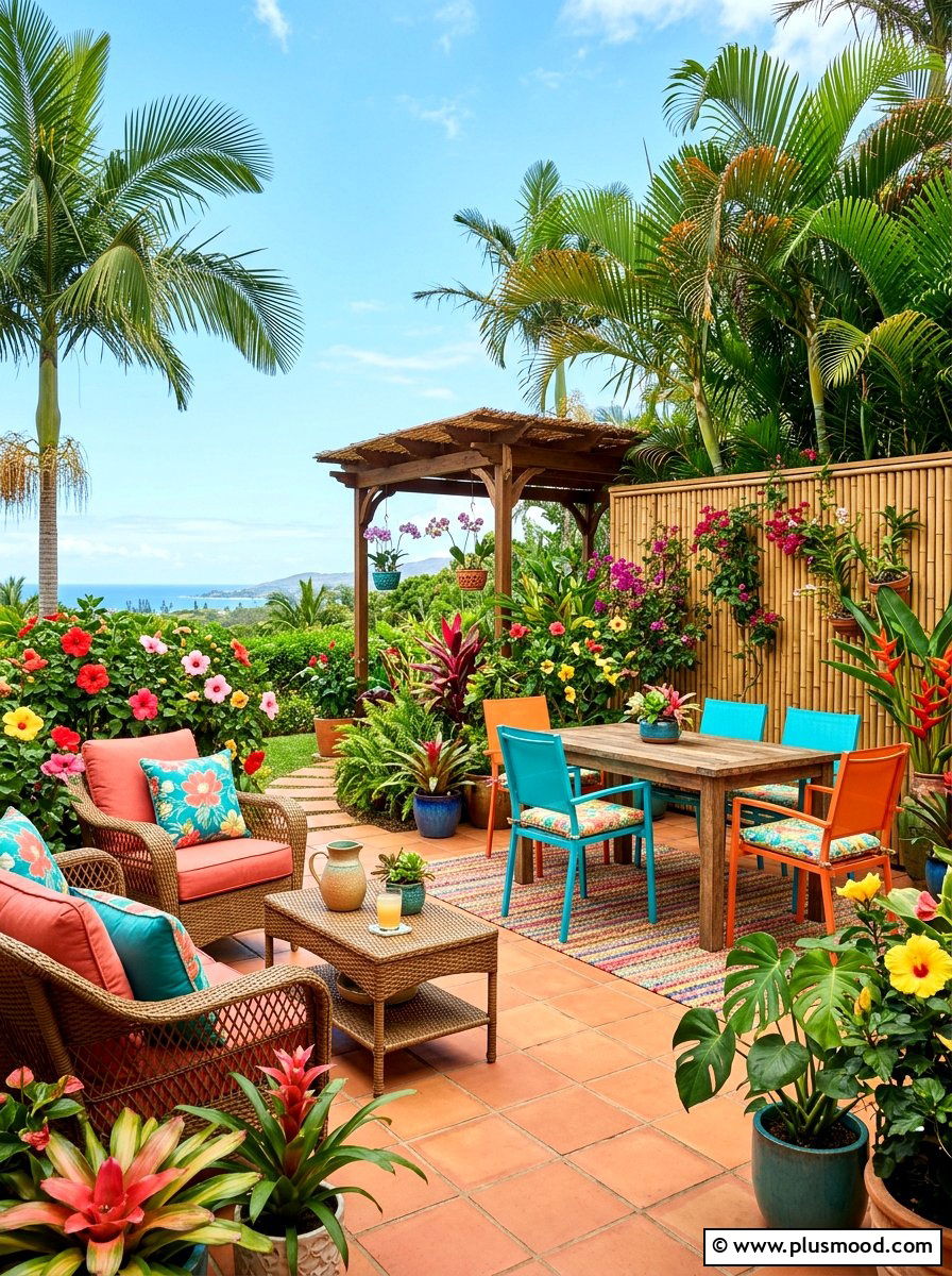 Tropical Patio - 25 summer landscaping ideas