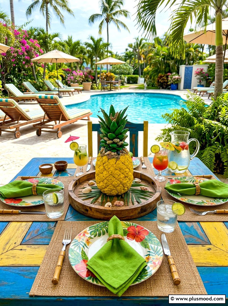 Tropical Pineapple Rock - 25 painted rock ideas for summer decor