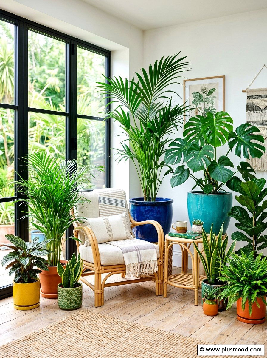 Tropical Plant Corner - 25 summer uncovered patio ideas