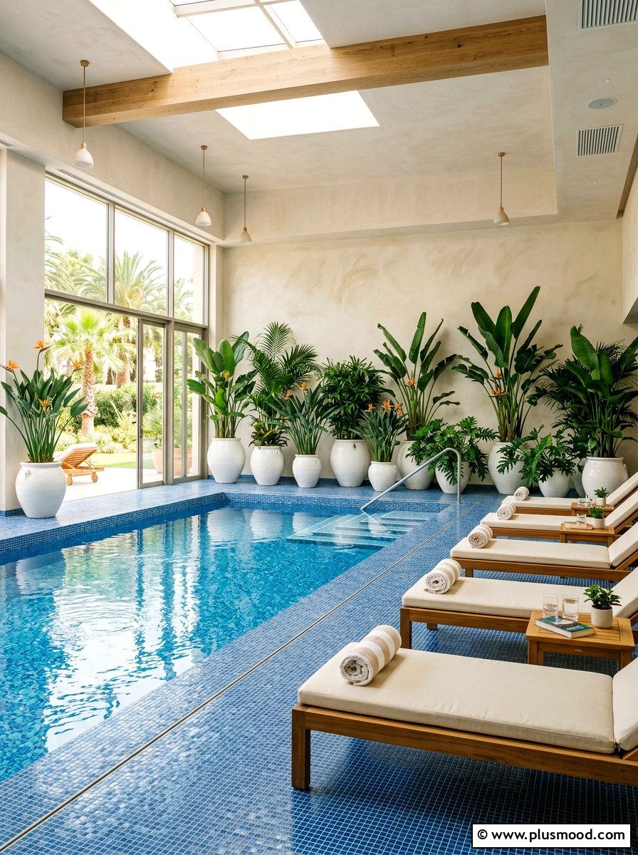 Tropical Plants Indoor Pool - 25 pool landscaping ideas for indoor pools