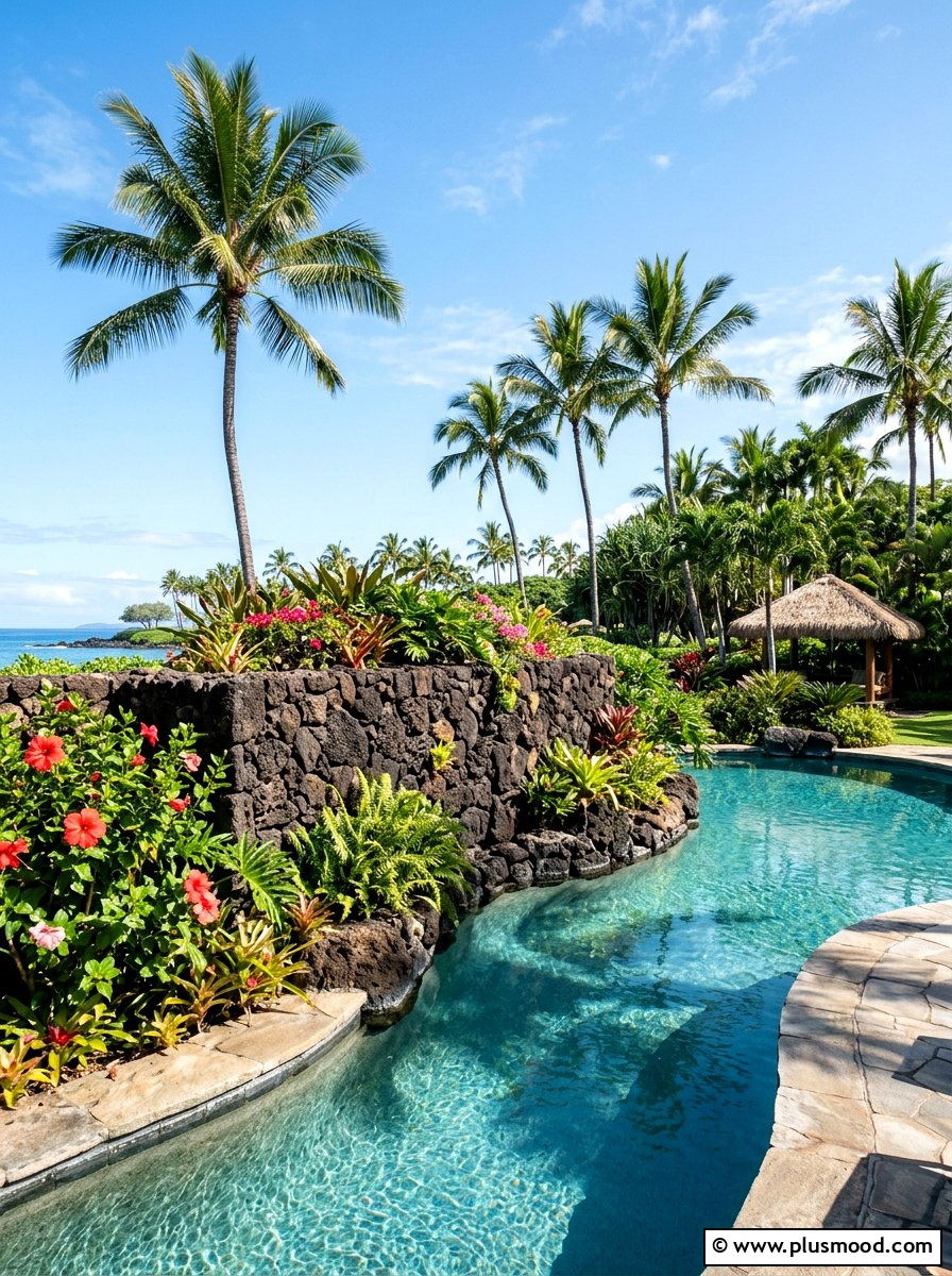 25 Pool Landscaping Ideas With Stone Walls for Style