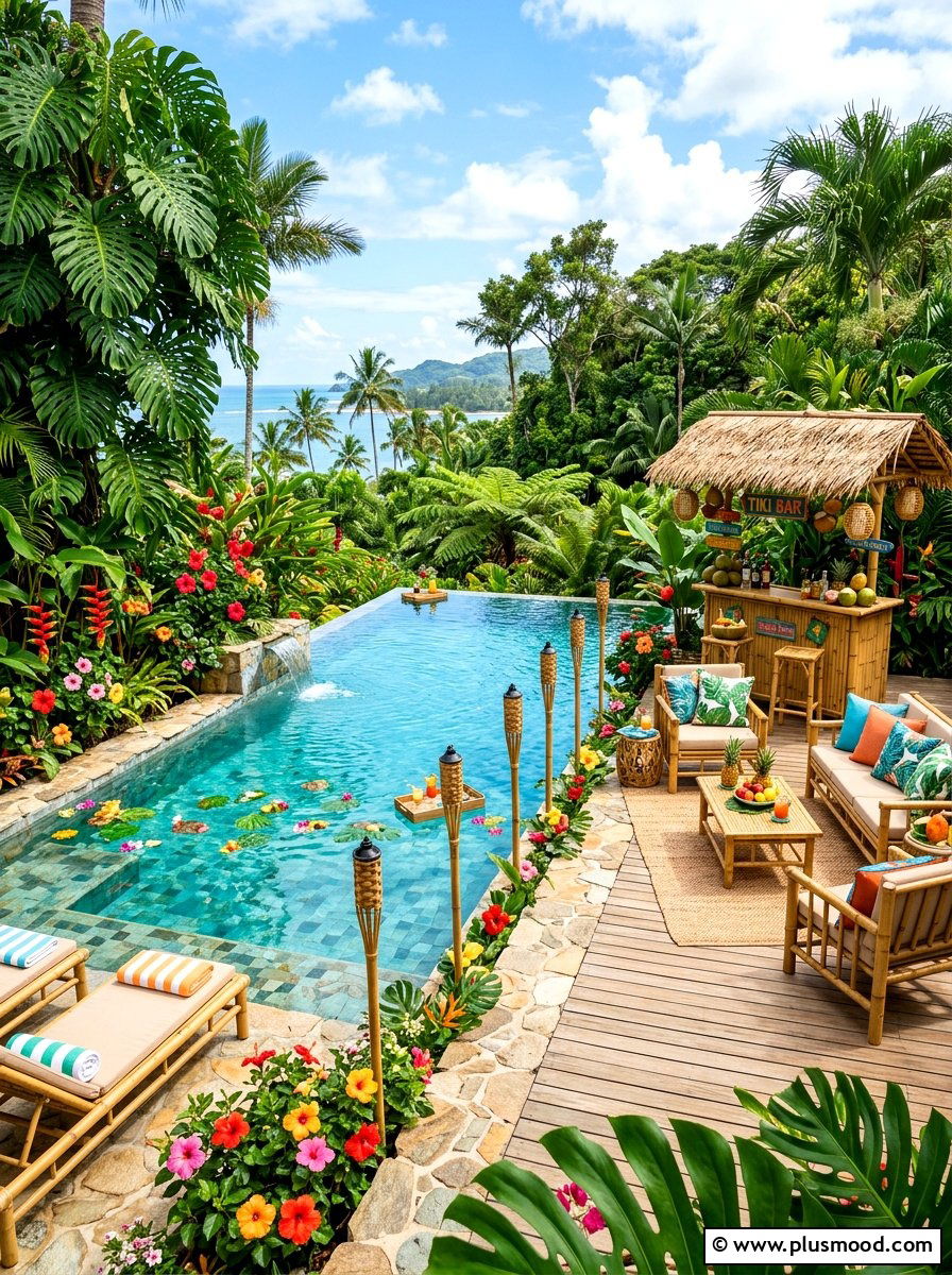 Tropical Pool Party Setup - 25 summer pool party setup ideas