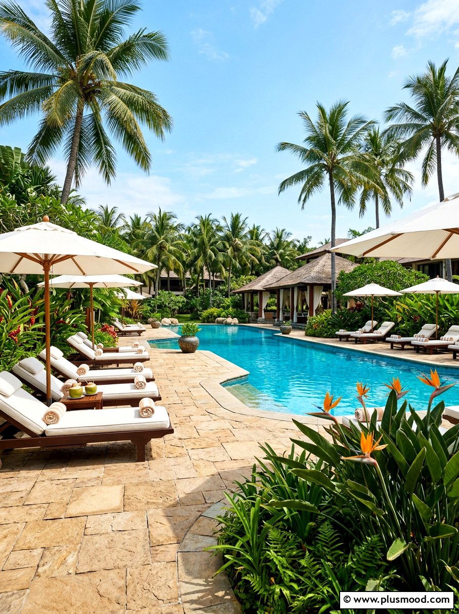 Tropical Pool Surround - 25 summer garden ideas