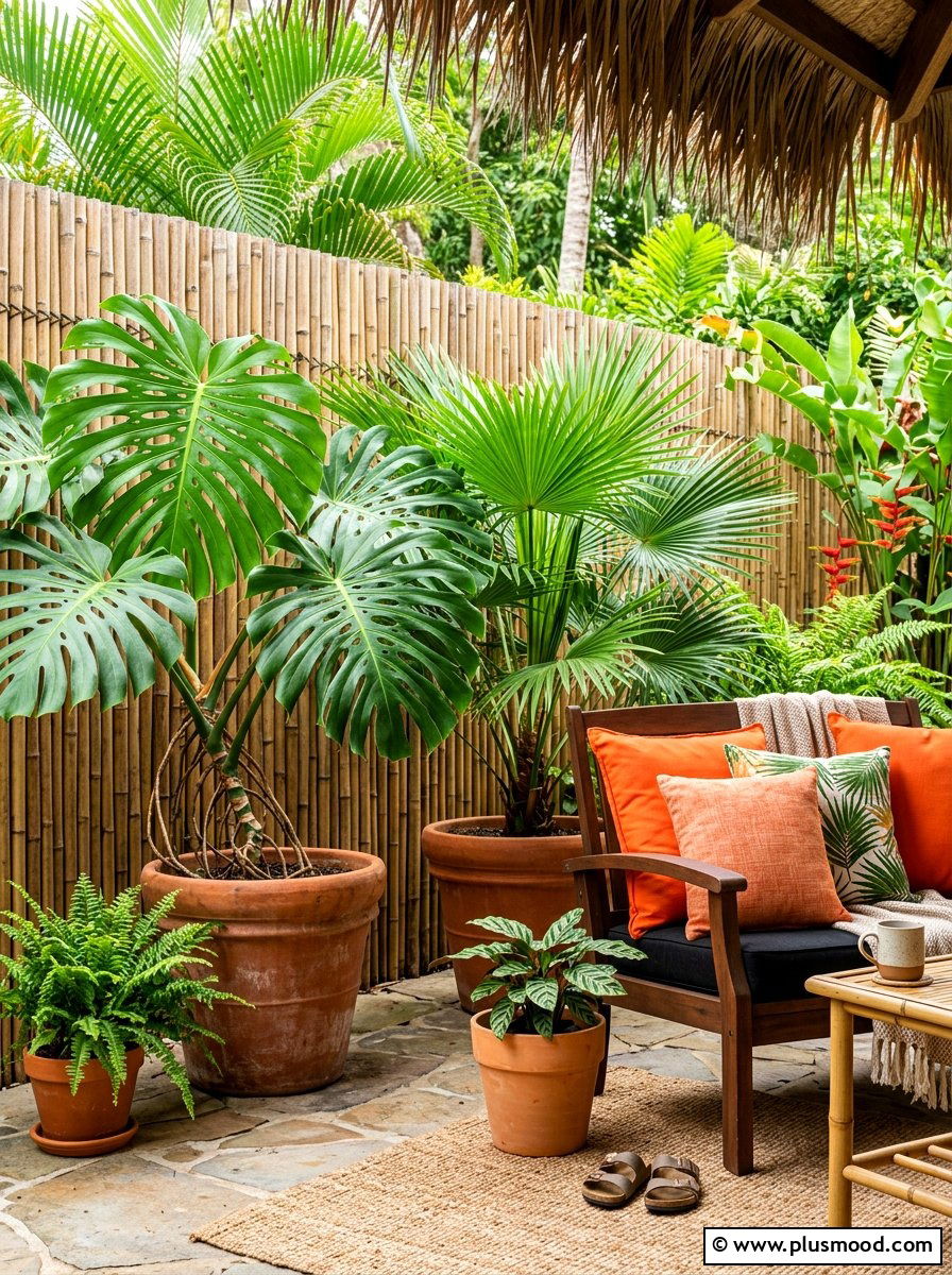Tropical Porch Plant Decor - 25 summer front porch makeover ideas