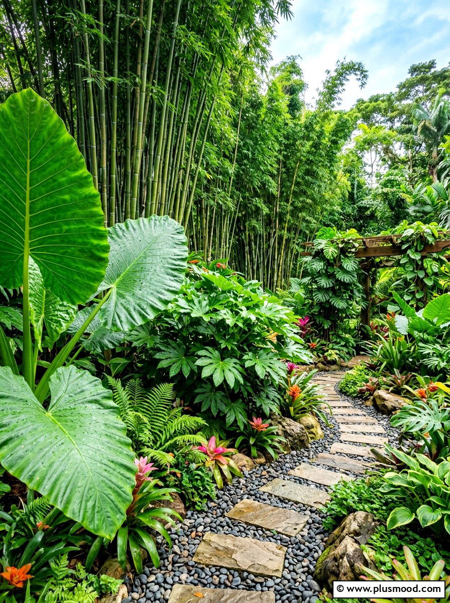 Tropical Shade Garden - 25 summer shade garden ideas