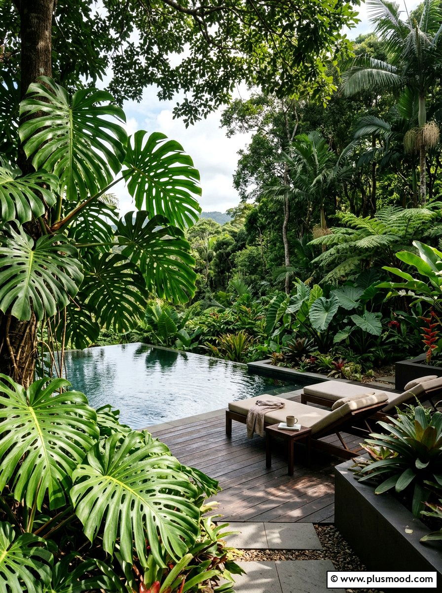 Tropical Shade Pool Landscaping - 25 pool landscaping ideas for shade gardens