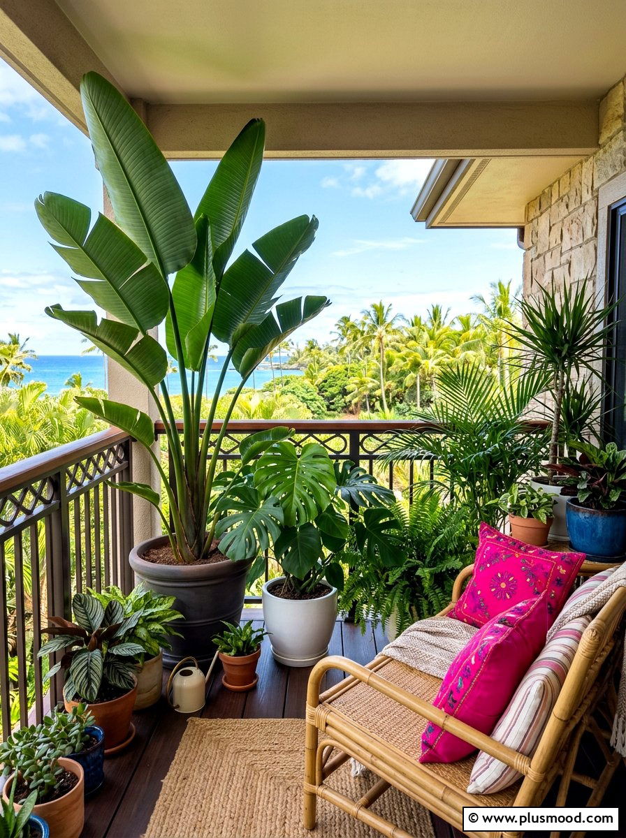 Tropical Small Balcony Plants - 25 summer small balcony ideas