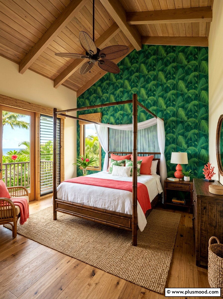 Tropical Style Bedroom - 25 summer cottage bedroom ideas