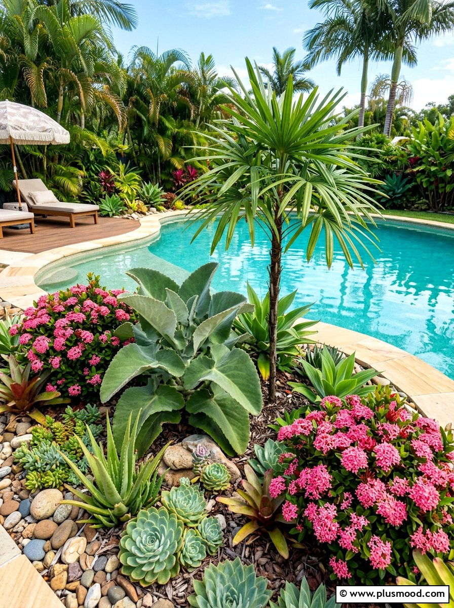 Tropical Succulent Mix - 25 summer succulent garden ideas