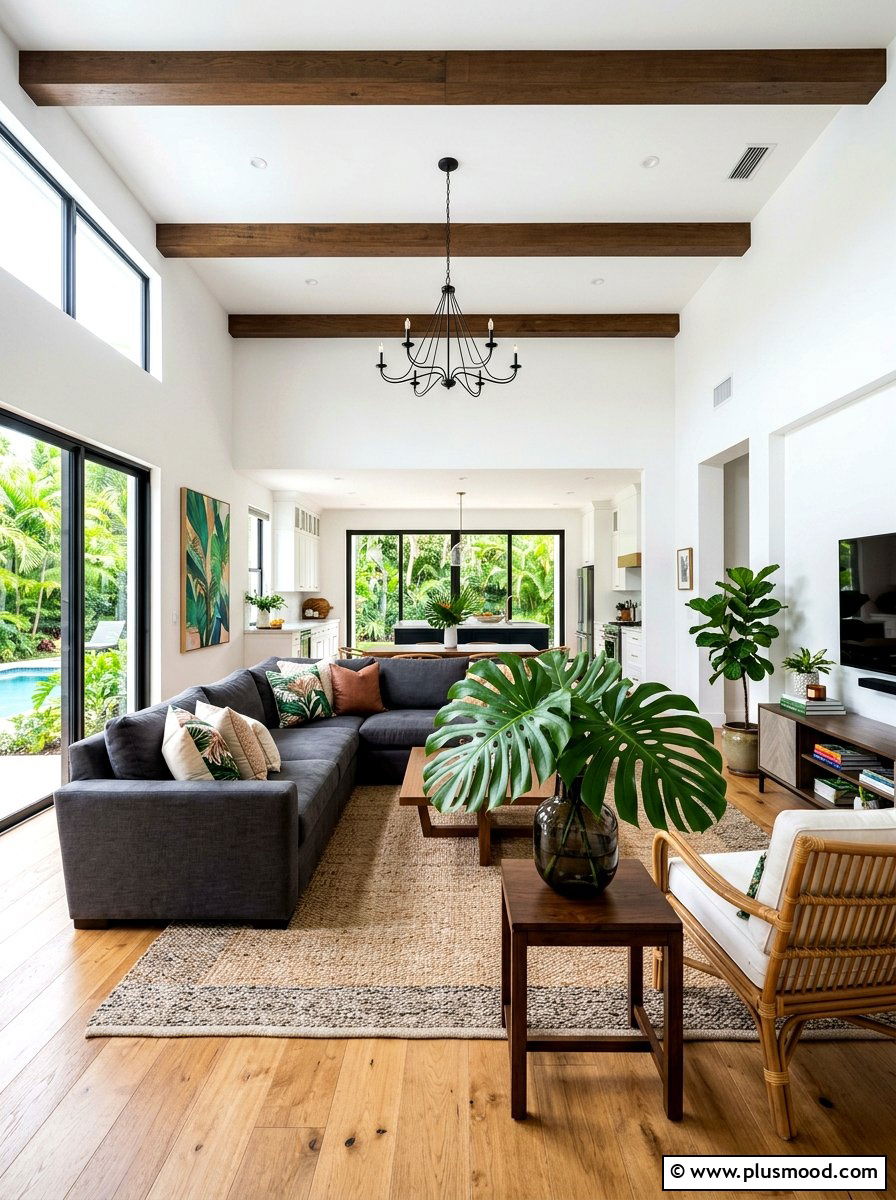Tropical Summer Centerpiece - 25 summer centerpiece ideas for living room