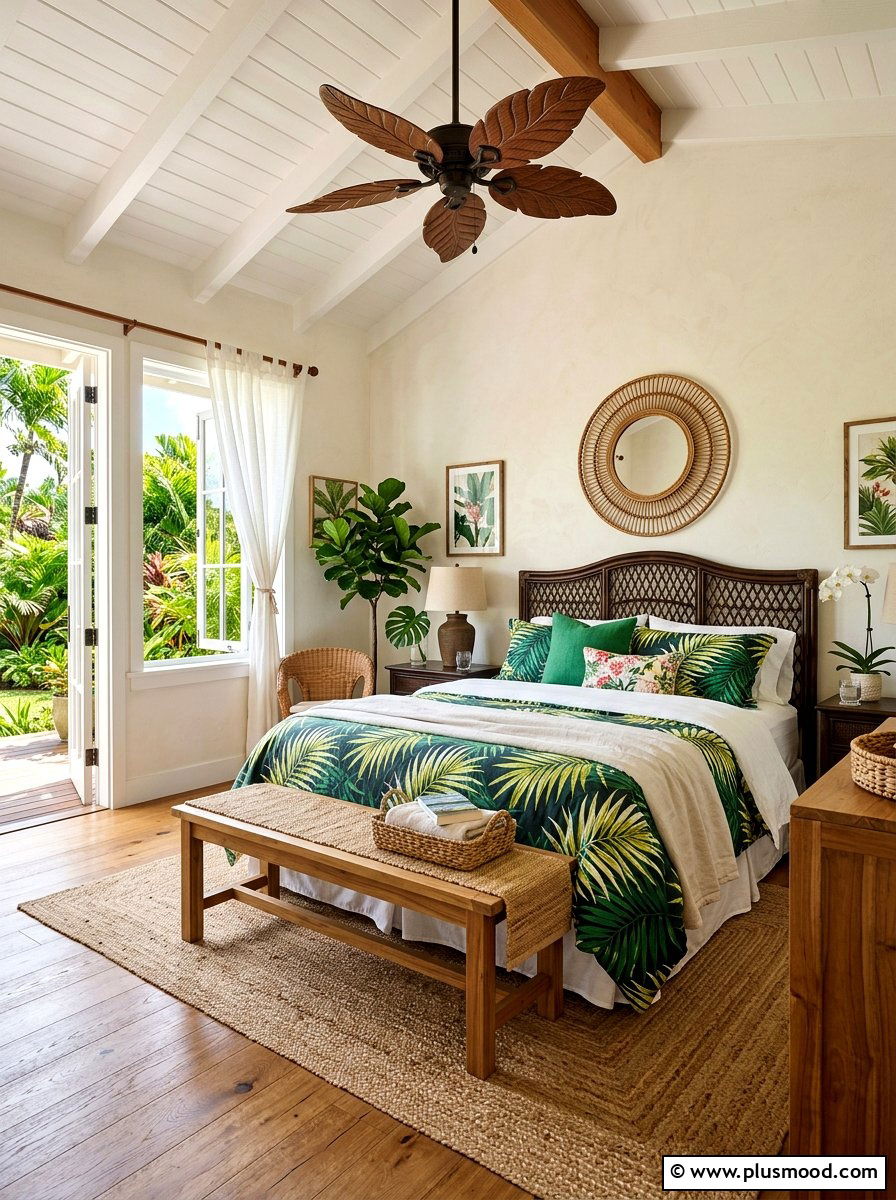 Tropical Themed Bedroom - 25 summer home styling ideas