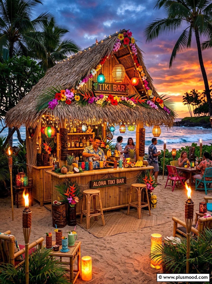 Tropical Tiki Setup - 25 end of summer backyard party ideas