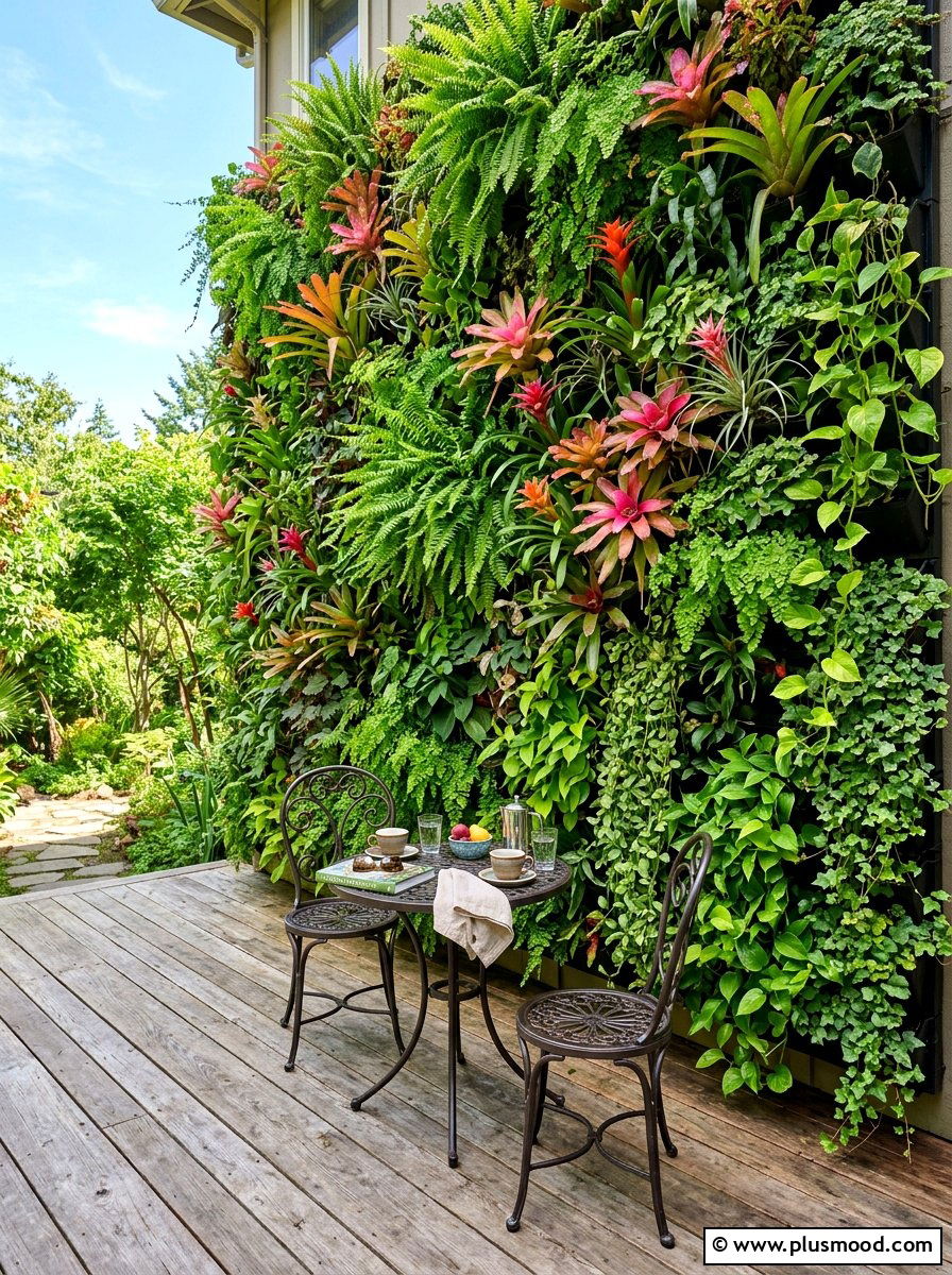 Tropical Vertical Garden - 25 summer backyard cooling ideas