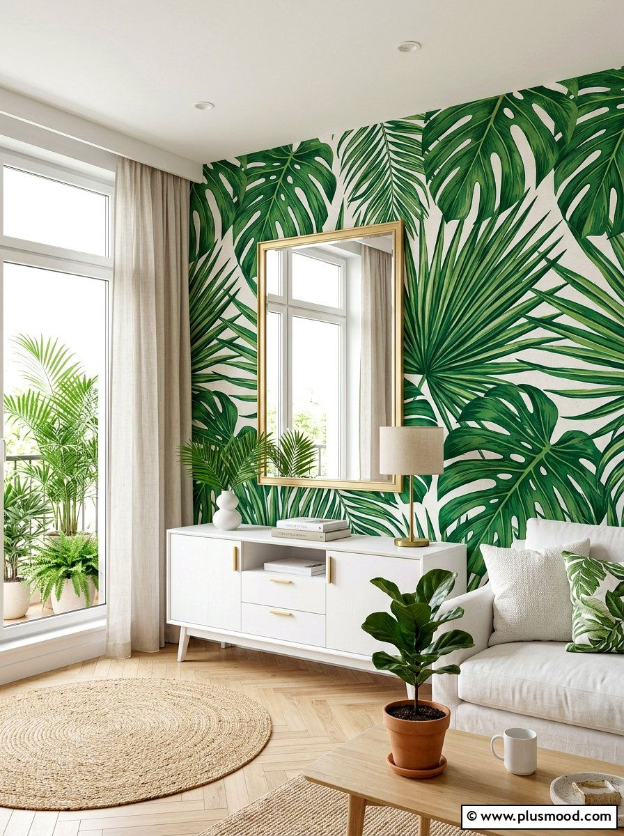 Tropical Wallpaper Mural - 25 easy summer home ideas