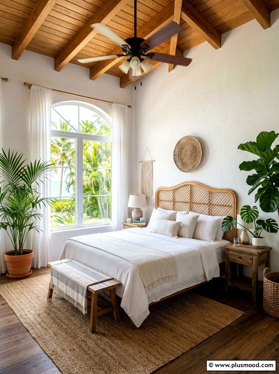 Tropical White Bedroom - 25 white summer bedroom ideas