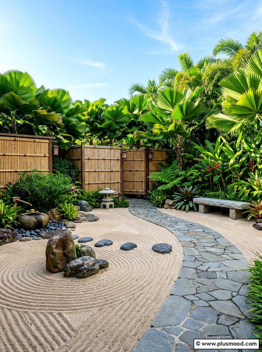 Tropical Zen Space - 25 summer tropical garden ideas