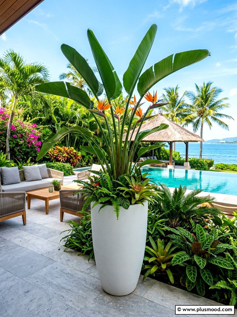 Tropical container plant - 25 summer garden ideas for small spaces