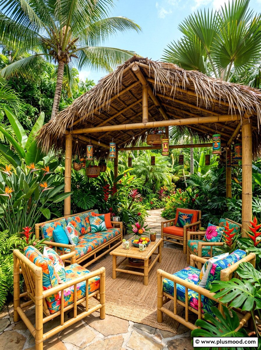 Tropical garden lounge - 25 summer patio lounge ideas