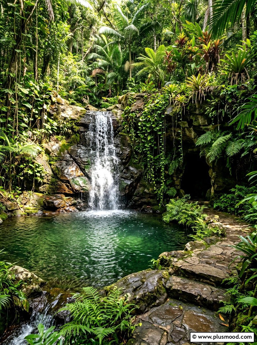 Tropical grotto pool landscape - 25 pool landscaping ideas with tropical plants