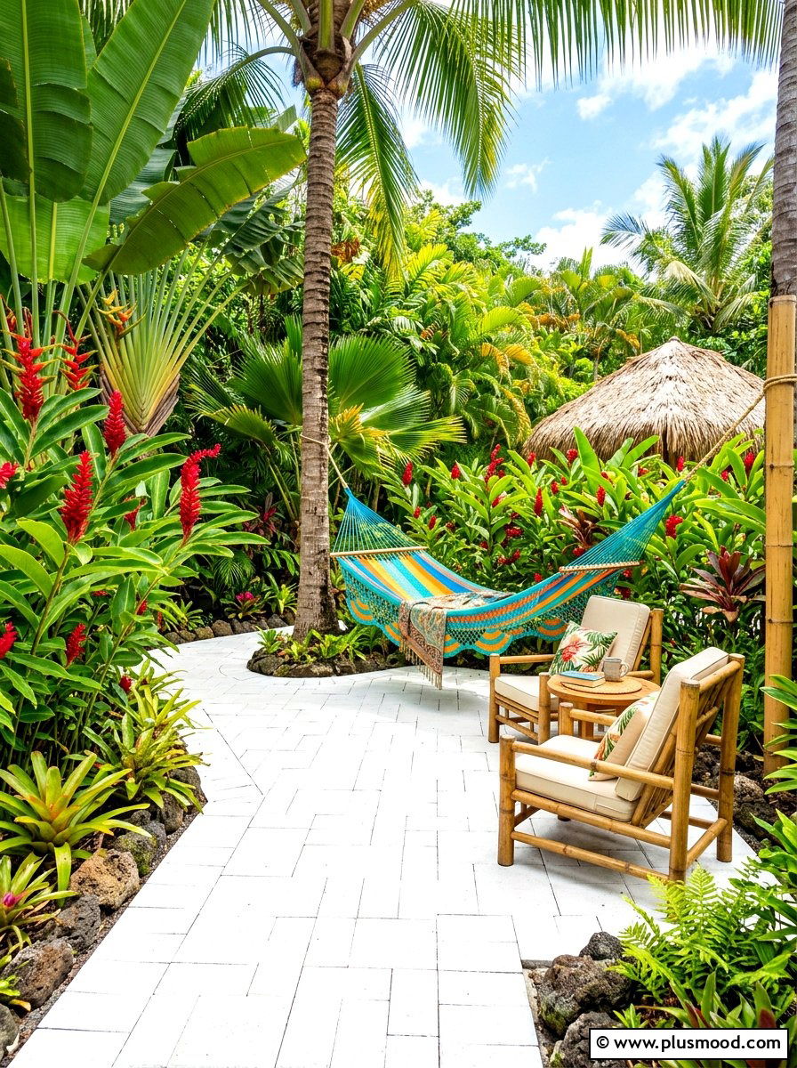 Tropical landscape paver patio - 25 summer paver patio ideas