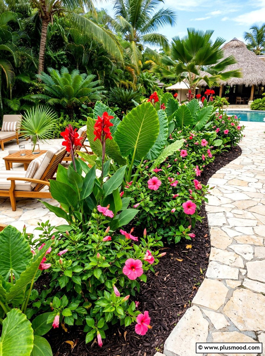 Tropical narrow flower bed - 25 summer narrow flower bed ideas