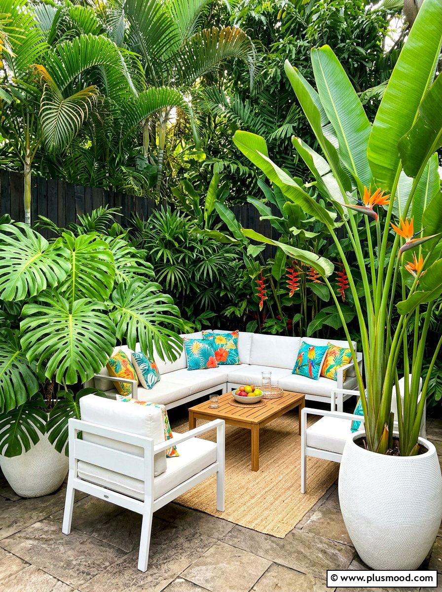 Tropical patio plants - 25 cozy summer patio ideas