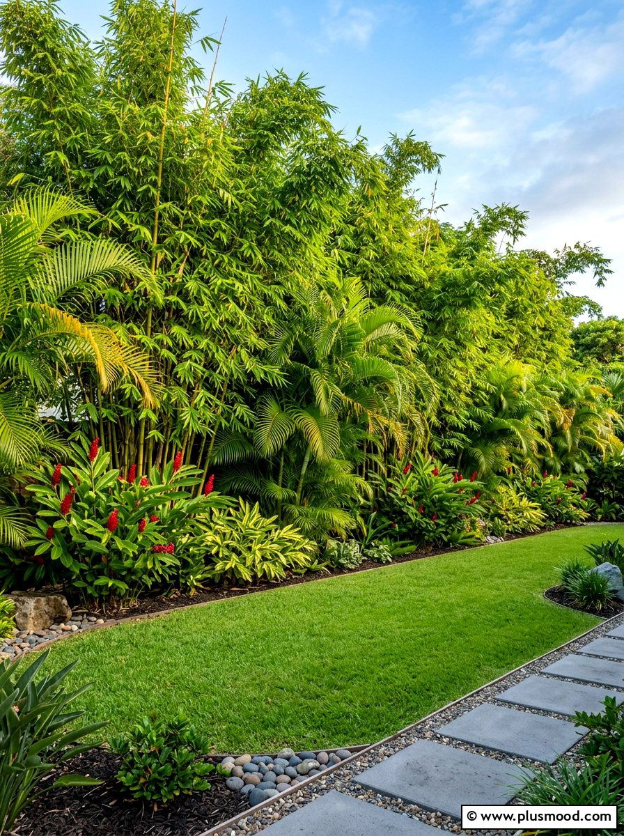 Tropical privacy screen - 25 summer tropical landscaping ideas
