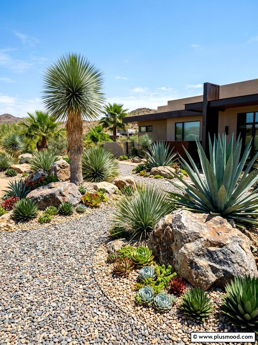 Tropical rock garden - 25 summer tropical landscaping ideas