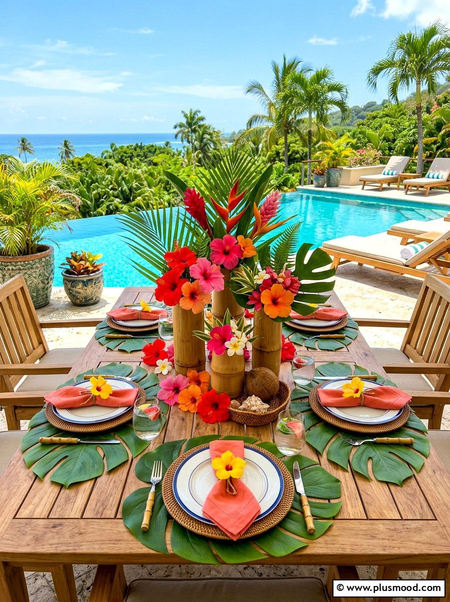 Tropical tablescape - 25 summer entertaining table ideas