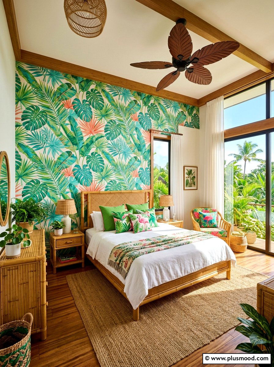 Tropical theme bedroom - 25 summer teen bedroom ideas