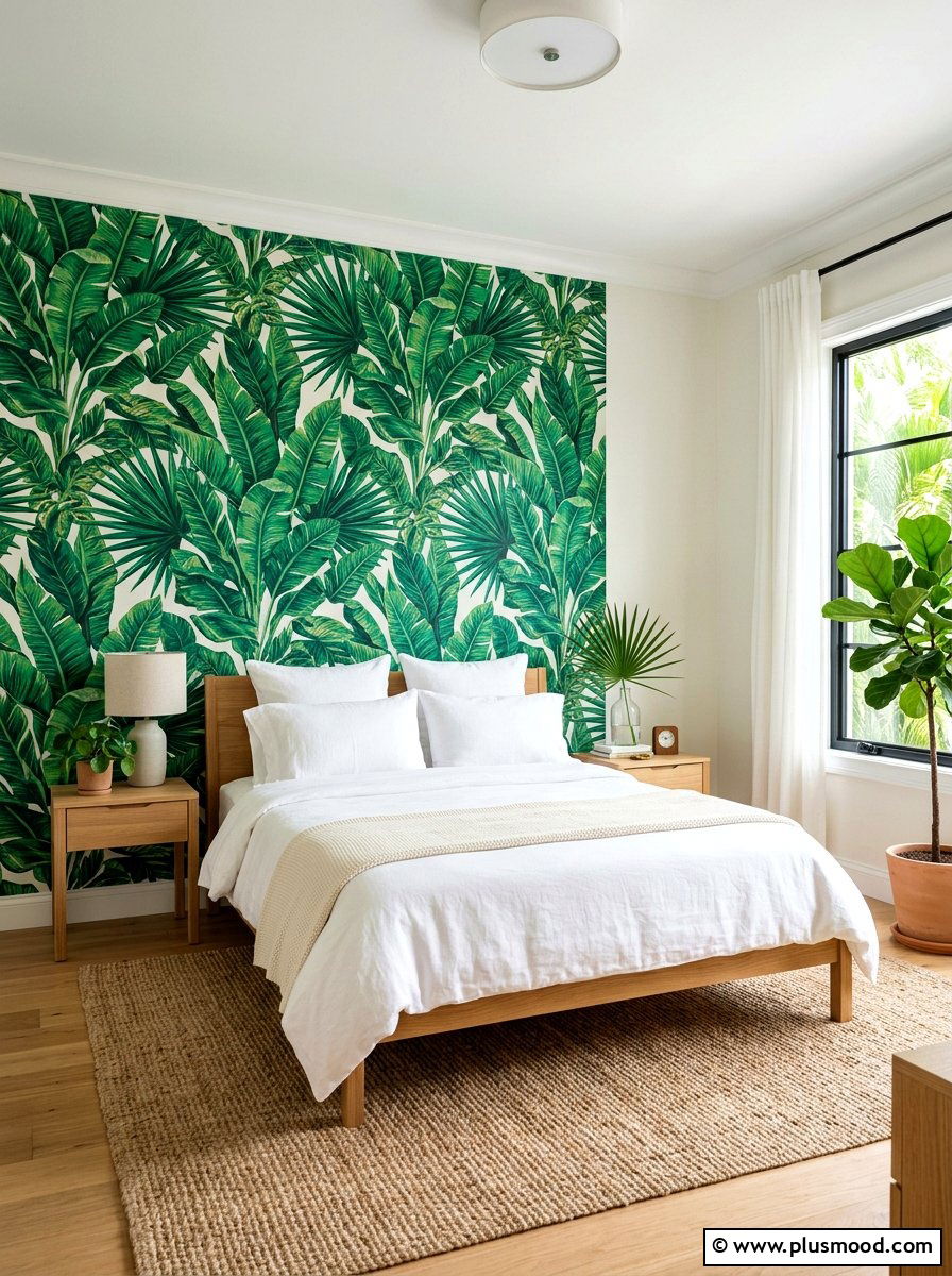Tropical wallpaper bedroom - 25 trending summer home decor ideas