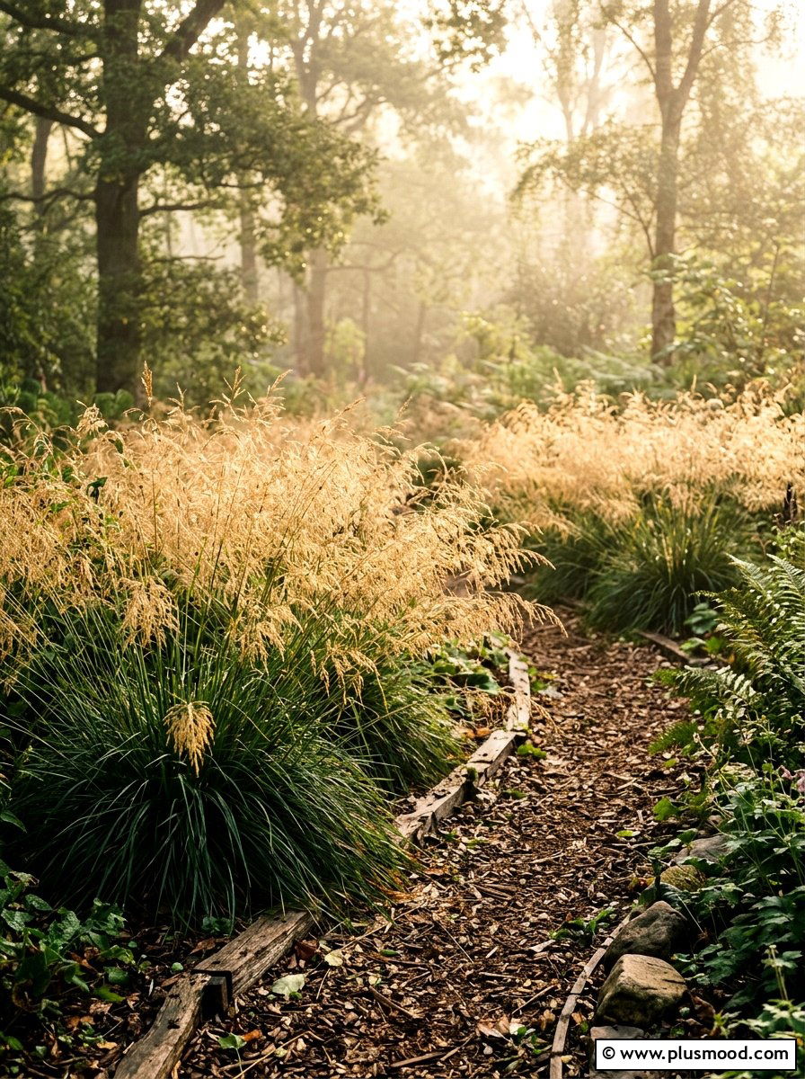 Tufted Hair Grass Low Light Area - 25 summer ornamental grass landscaping ideas