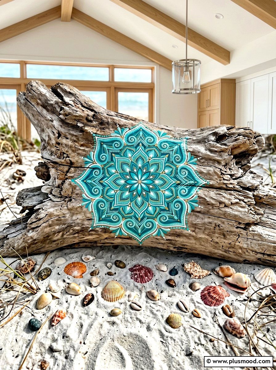 Turquoise Mandala Art - 25 painted rock ideas with mandala