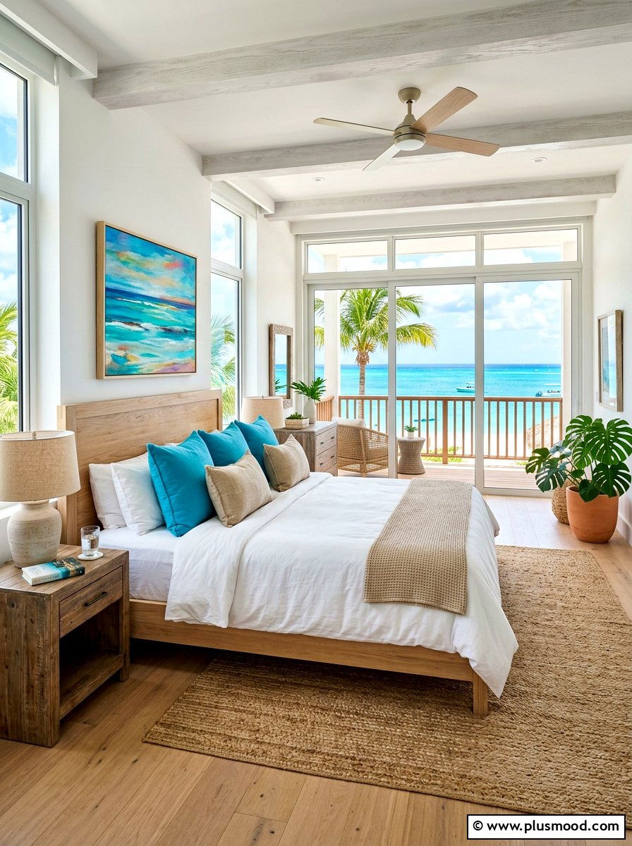 Turquoise blue pillows - 25 summer pillow ideas for bedroom