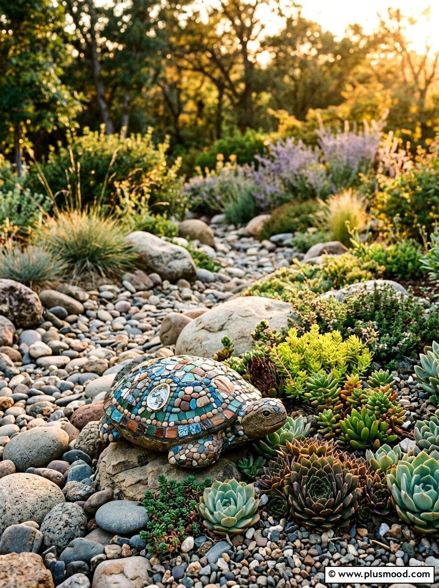 Turtle Garden Rocks - 25 painted rock ideas for succulent garden